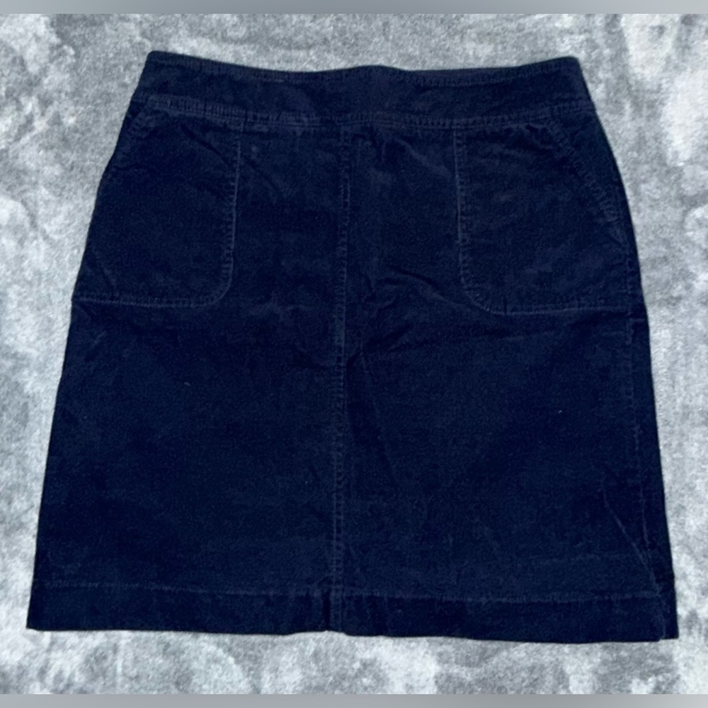 TALBOTS Velvet High Waisted Skirt in Navy Blue Size 10